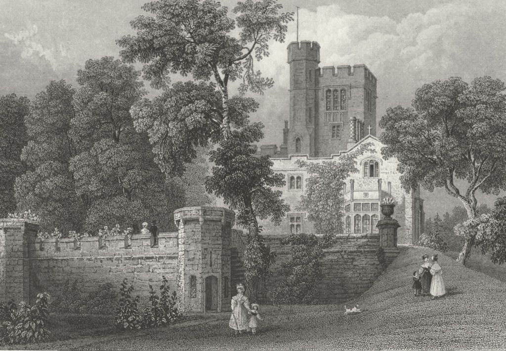 BUILDINGS. St Clare Lord Vernon-Bartlett c1840 old antique print picture